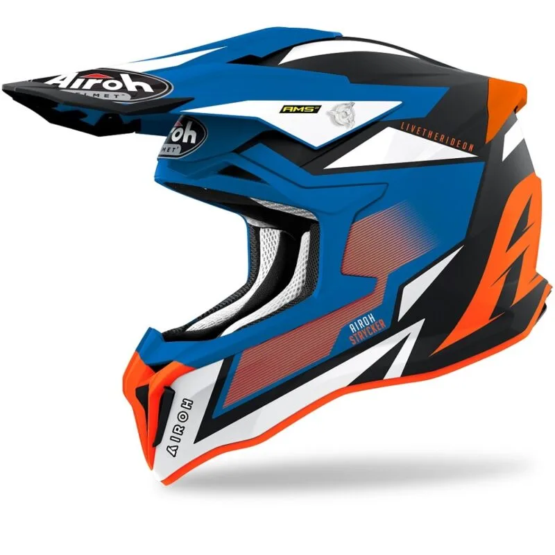 d4d99c88f18d4c23b3a0b722899517f0557bbb91_57_2123 Airoh Hjälm Strycker Axe orange/blå matt