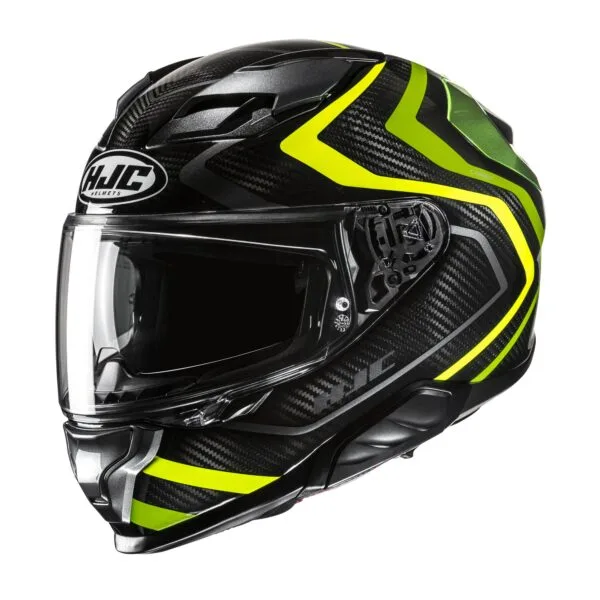 HJC Hjälm F71 Carbon Nevio Svart/Fluo Gul MC3H