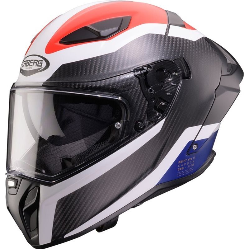 hjalm-caberg-drift-evo-ii-carbon-cbr-rodvitbla Hjälm Caberg Drift Evo II Carbon Cbr Röd/Vit/Blå
