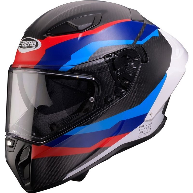 hjalm-caberg-drift-evo-ii-carbon-msport-blarodvit Hjälm Caberg Drift Evo II Carbon Msport Blå/Röd/Vit