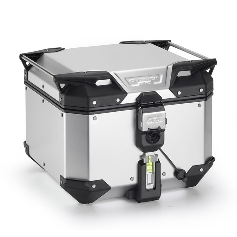 71554b3511589f1acc3cfbc02e28ebf7cf520954_321_OBKEV42AA Givi Trekker Outback EVO Anodized Alu topcase Monokey 42ltr sold without lock - Packväskor & Förvaring