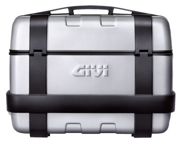 Givi Trekker 46 lit toppbox/sidoväska aluminium finish svart toppöppning