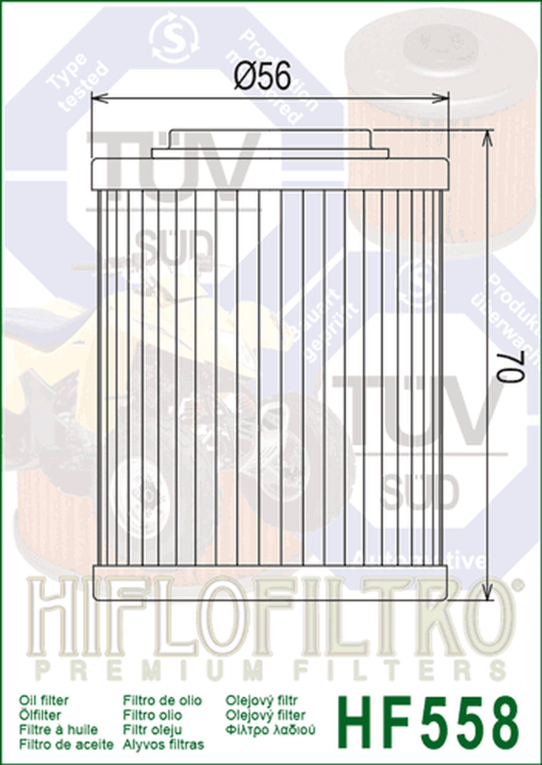 HiFlo oljefilter HF558