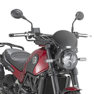 Givi Black anodized aluminium universal screen Race Café 20.5 x 26.5 cm (H x W)