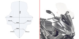 Givi Specific screen transparent 85.5 x 66 cm (h x w) Xciting 400i (13-15)