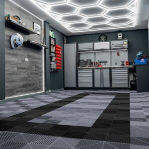 TMV Garage Floortiles 400x400x18 - Black (20pcs)