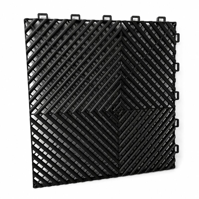 TMV Garage Floortiles 400x400x18 - Black (20pcs)