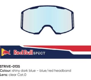 Spect Red Bull Strive MX Goggles Single lens Blue/Red clear