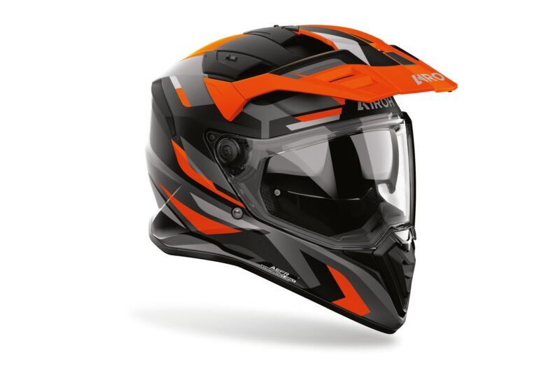 Airoh Hjälm Bandit Glitch orange Matt