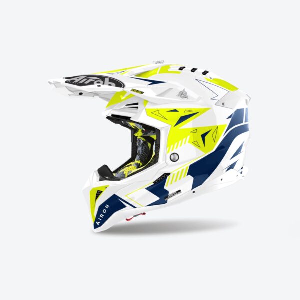 Airoh Hjälm Aviator 3 Spin Gul/Blå