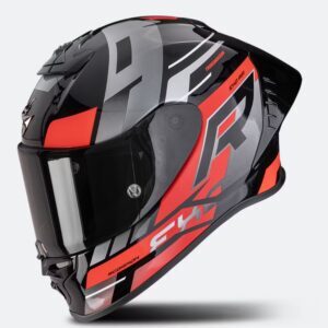 SCORPION Hjälm EXO-R1 EVO II AIR ADRENALINE Black-Red-Silver
